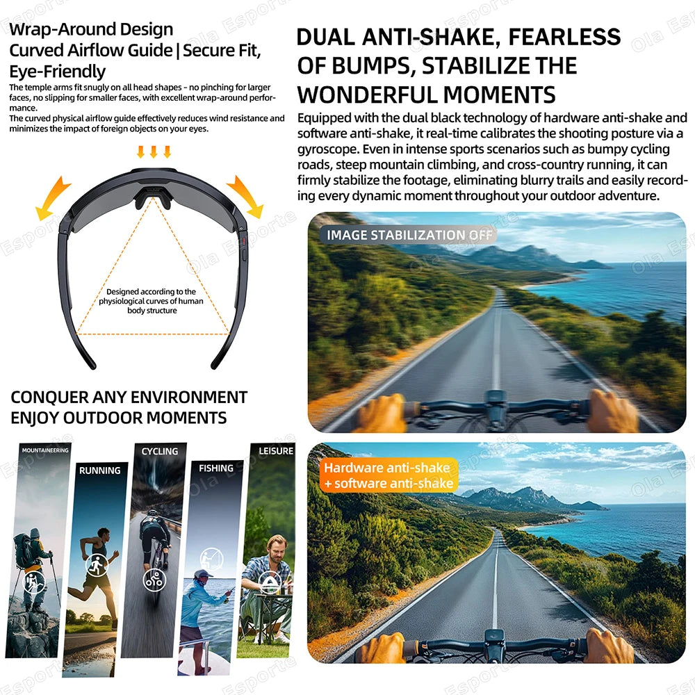 AI Smart Glasses | 4K Camera, Bluetooth & Translation