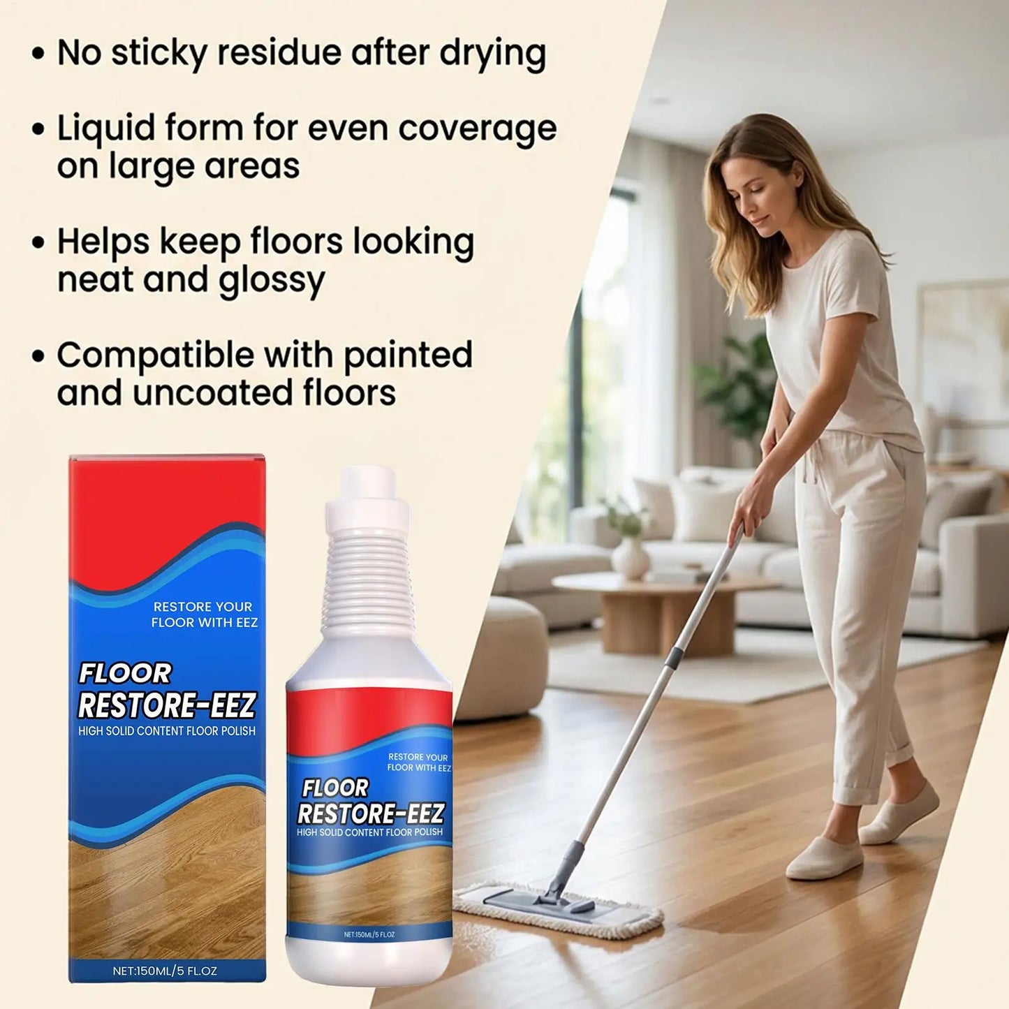 Floor Restore Solution 150ml | Wood & Multi-Surface Polish