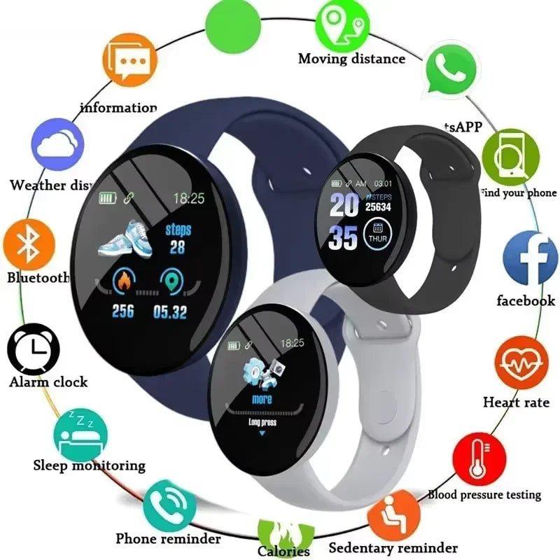 D18 Smart Fitness Bracelet – Heart Rate, Sleep & Call Alerts