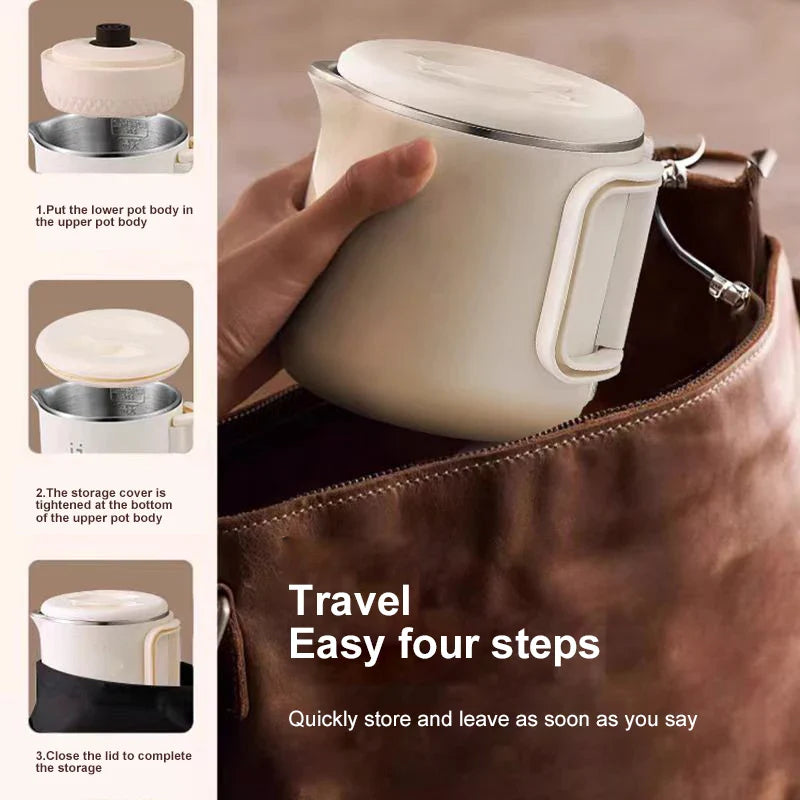 URGGU Folding Travel Electric Kettle | 304 Steel 0.8L 600W