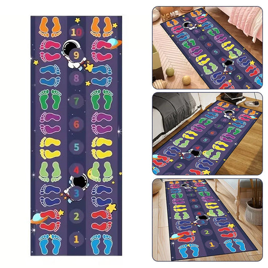 Kids Hopscotch Rug | Indoor Jump Game Mat for Classrooms Kids Activity Mat Oasis Select 65x170cm