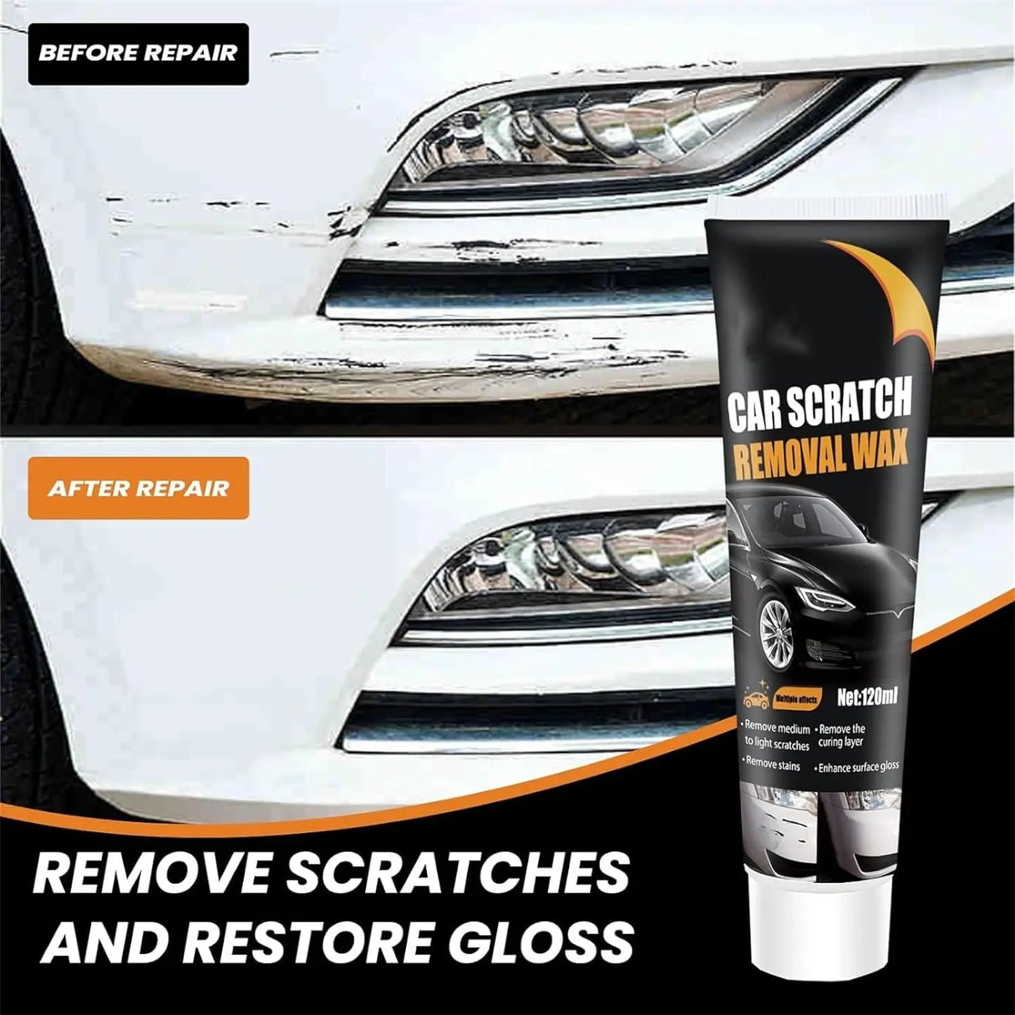 RayHong Car Scratch Remover & Swirl Repair Polish Wax 120ml