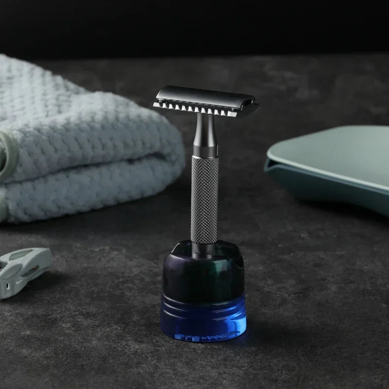 2026 YAQI Ocean Resin Shaving Razor Holder Stand for Men 14mm Stylish Bathroom Accessory Peaceful Pleasures Health and Wellness