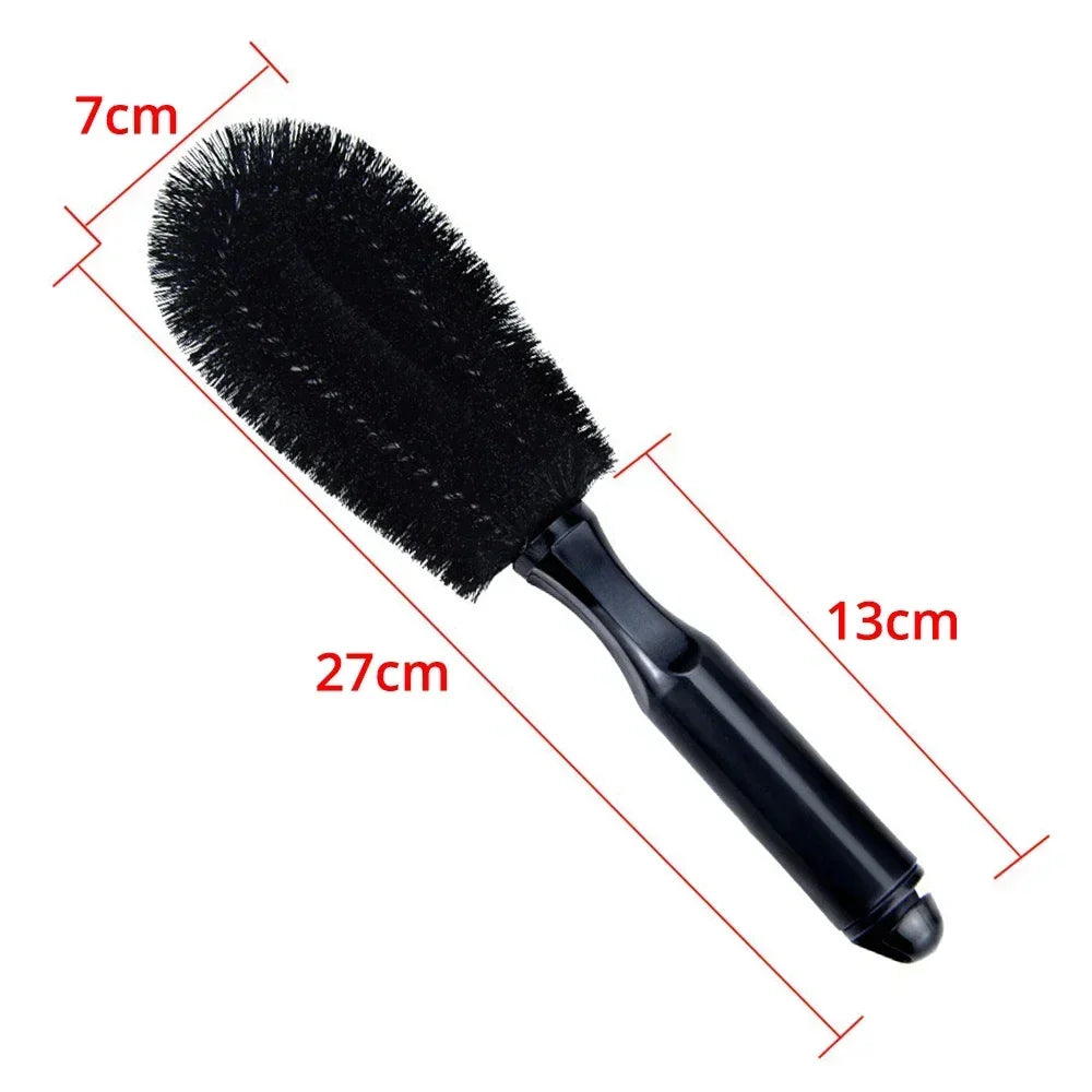 Car Wheel Brush Tire Cleaning Brushes Tools Car Rim Scrubber Cleaner Duster Handle Motorcycle Truck Wheels Car Detailing Brush Peaceful Pleasures Health and Wellness