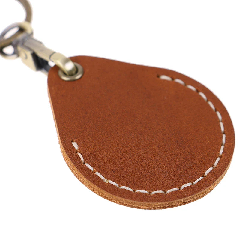 Vintage Leather Key Case – Access Card Holder & Key Fob Ring