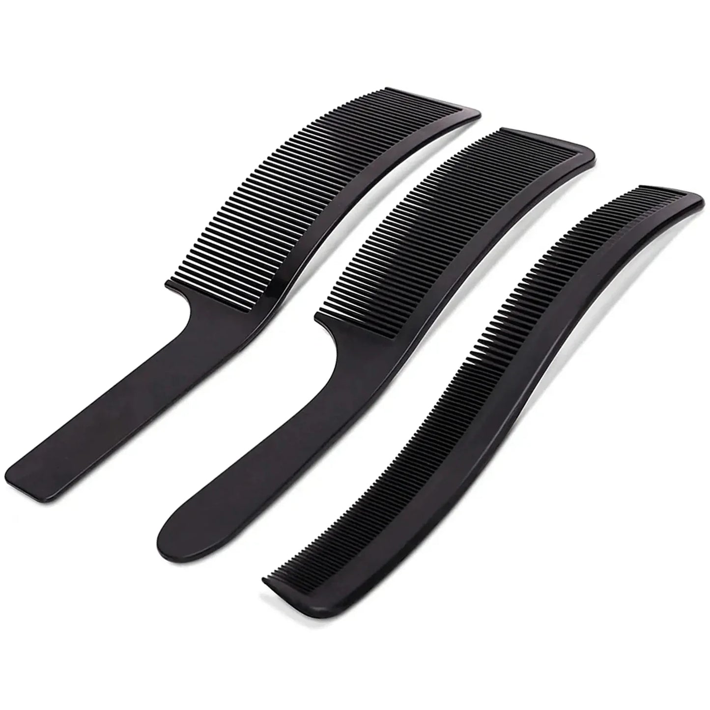 3Pcs Curved Shaver Hair Clipper Cutting Comb Barber Flat Top Comb Anti-static Salon Cutting Comb Hairdressing Peaceful Pleasures Health and Wellness