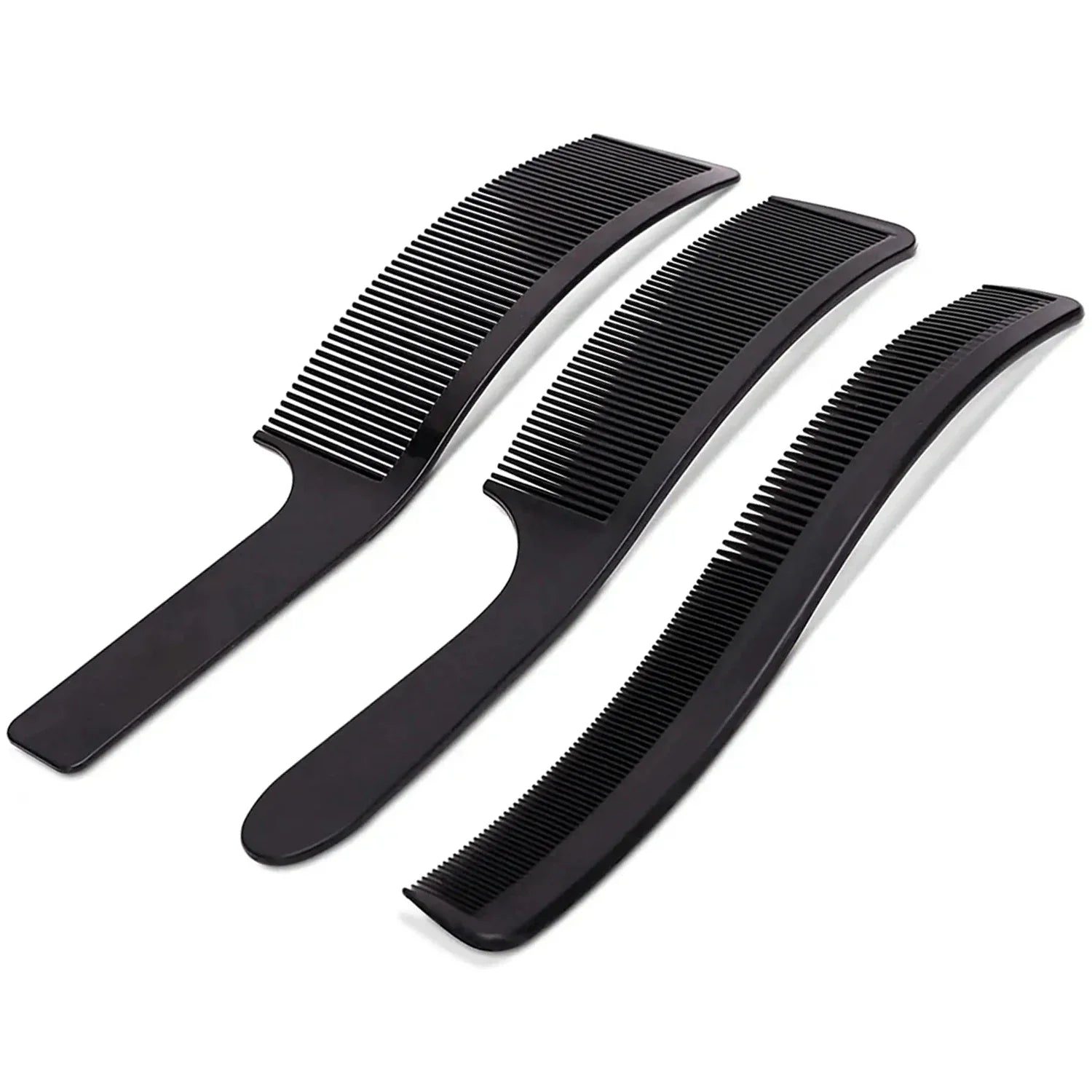 3Pcs Curved Shaver Hair Clipper Cutting Comb Barber Flat Top Comb Anti-static Salon Cutting Comb Hairdressing Peaceful Pleasures Health and Wellness