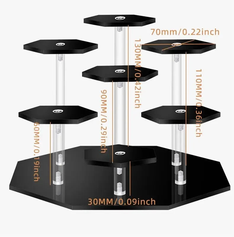 Acrylic Lipstick & Cosmetic Display Rack – 3/4/7 Tier Organizer