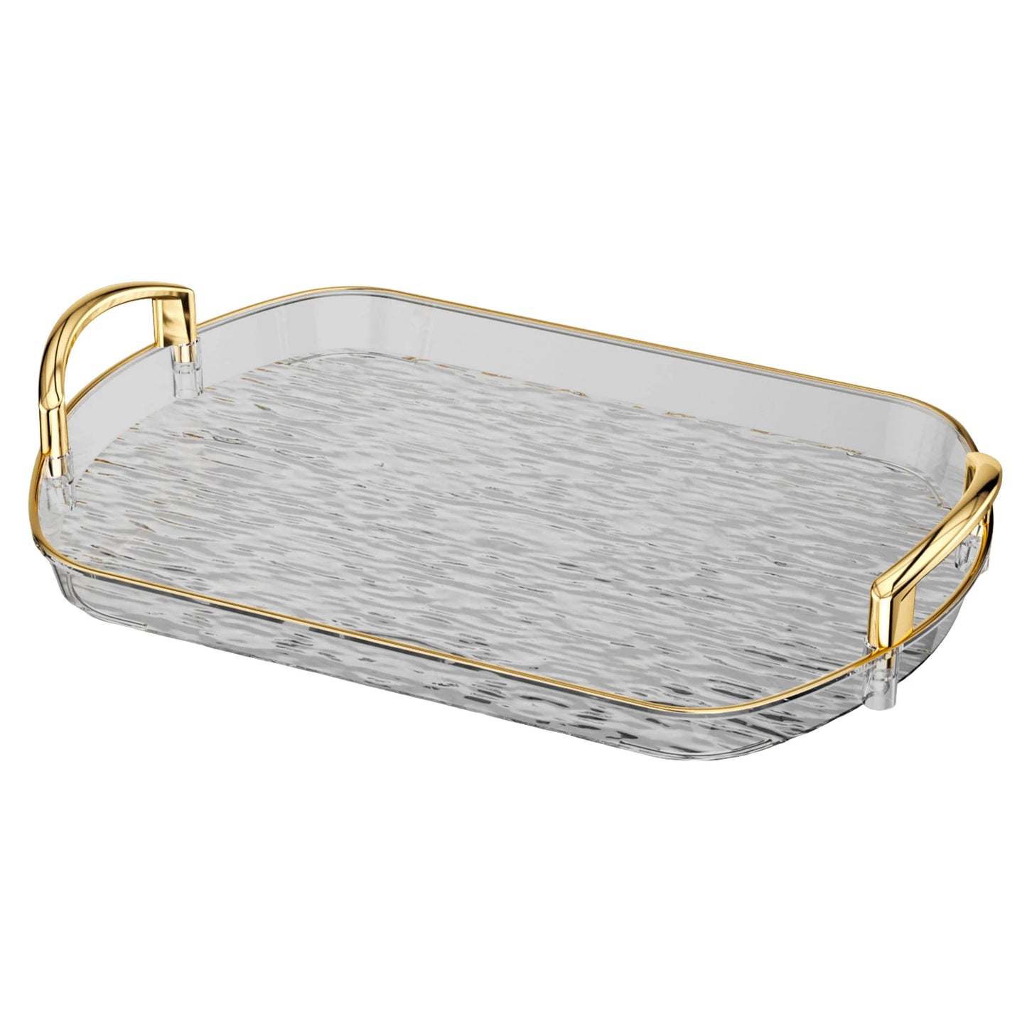 Food Platter Clear Plastic Serving Tray With Handles Versatile Dining Tea Serving Platter For Home Restaurant Cafe Decorate Tray Peaceful Pleasures Health and Wellness 04 S