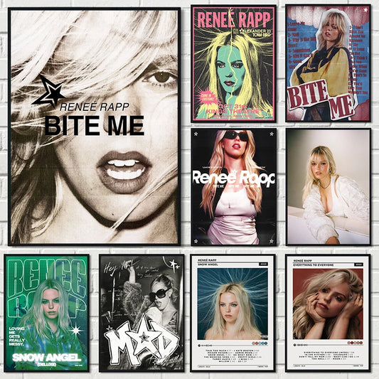 Hot Pop Singer Renee Rapp Bite Me New Music Album Aesthetic Poster HD Printed Canvas Painting Wall Art Pictures Home Decor Peaceful Pleasures Health and Wellness