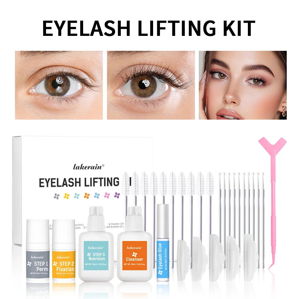 Semi-permanent Lash Lift Eyebrow Perming Kit Full Set Eyelash Lifting Cosmetics Long Lasting Makeup Tools Peaceful Pleasures Health and Wellness 1set