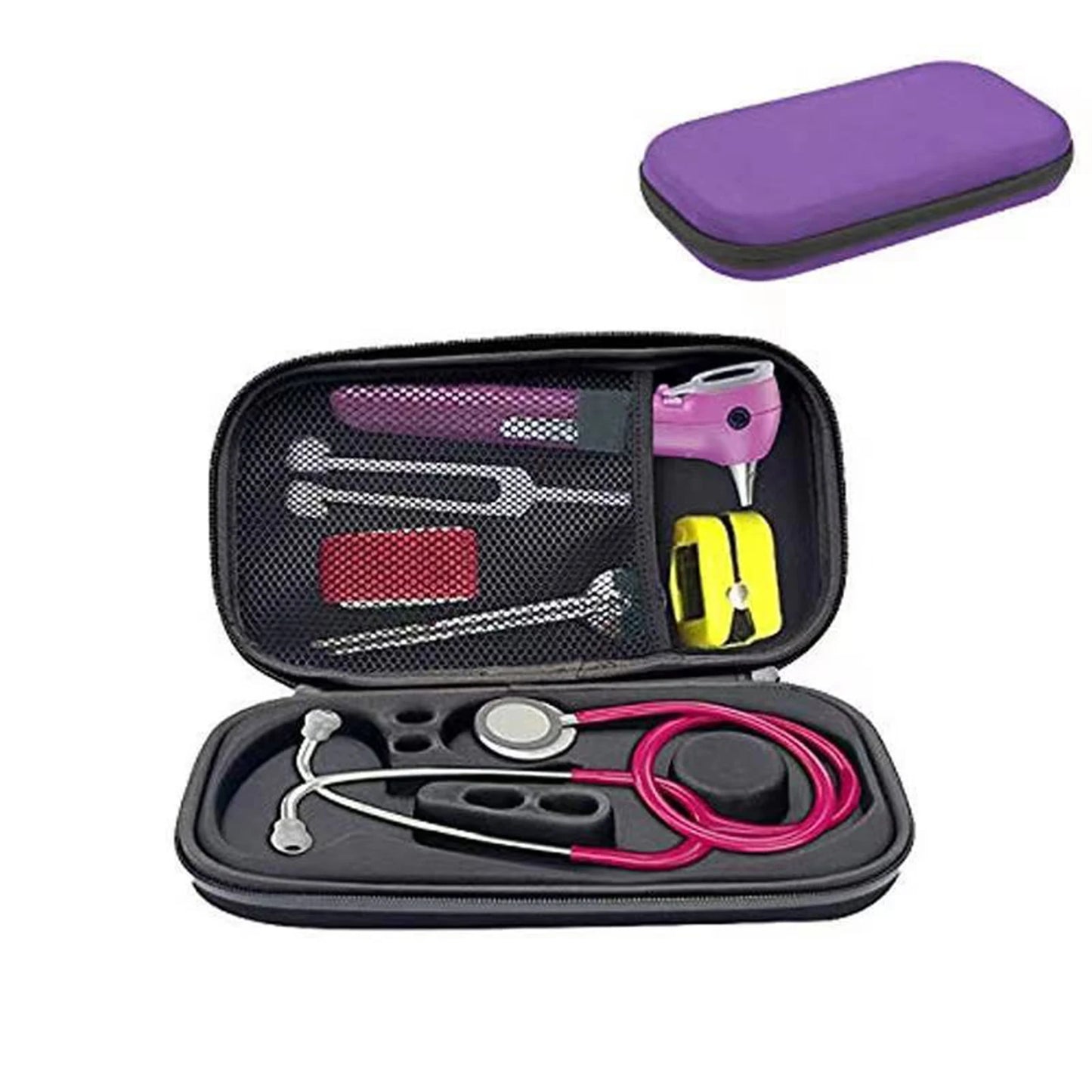 Hard EVA Stethoscope Case Shock-Proof Tools Protective Bag for Storing Bandage Medical Scissor Peaceful Pleasures Health and Wellness PURPLE
