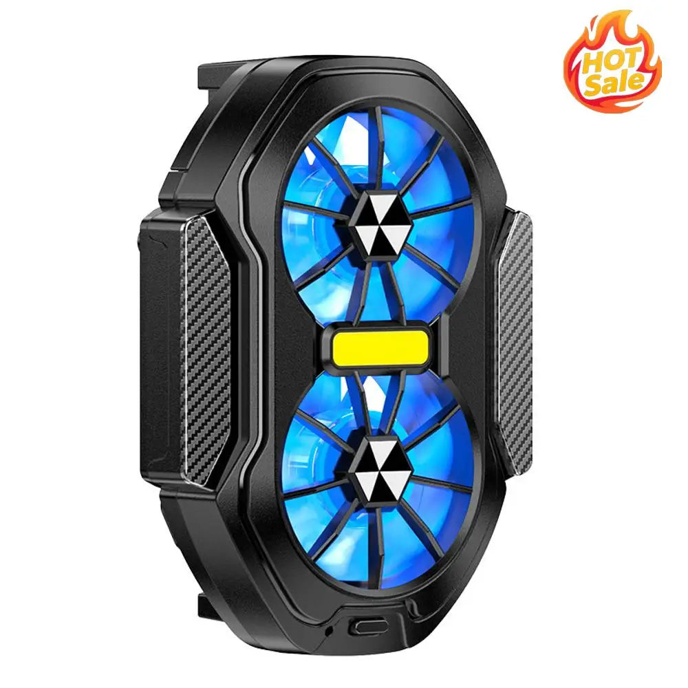 Dual Fan Phone Cooler Portable Gaming Heat Sink Type-C