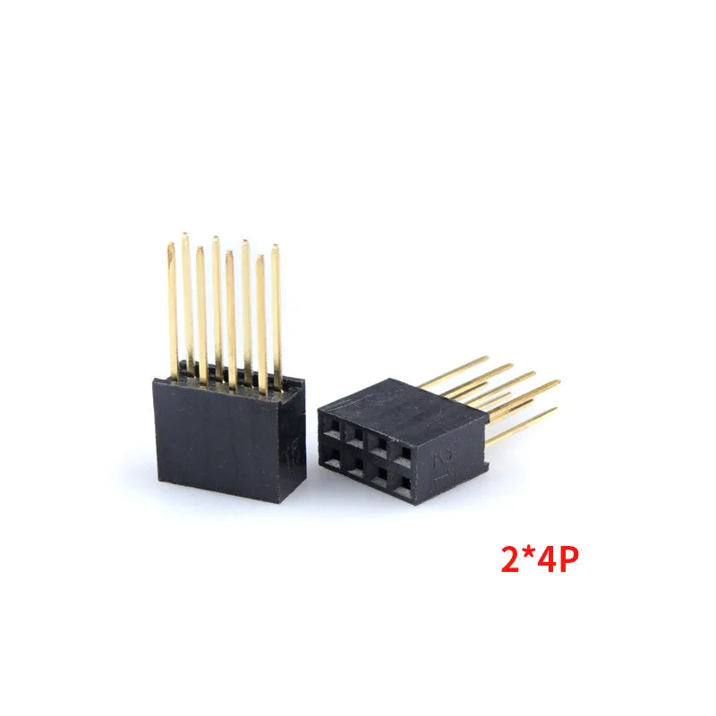 10PCS 2.54mm Double Row Female Long Pin 11mm Breakaway PCB Board Pin Header Socket Connector 2x3 2x4 2x6 2x8 2x10 2x18 2x20 Pins Peaceful Pleasures Health and Wellness