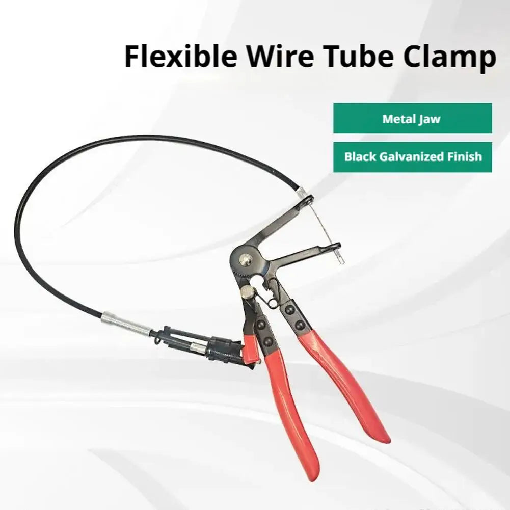 1Pcs Clamping Pliers Flexible Cable Hose Clamp Pliers Long Reach Wire-Shielded Hose Clamp Tool Auto Repair Tools for Car Engine Peaceful Pleasures Health and Wellness