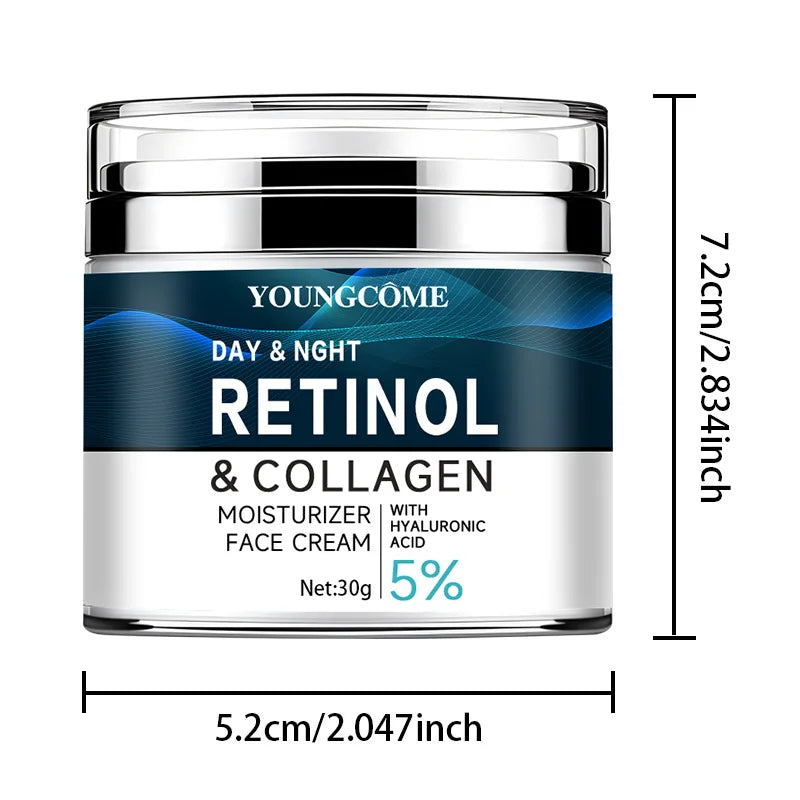 Vitamin C+E Retinol Collagen Cream Moisturizing Firming Hyaluronic Lightening Repairing Smooth Skincare Whitening Creams Peaceful Pleasures Health and Wellness 30G