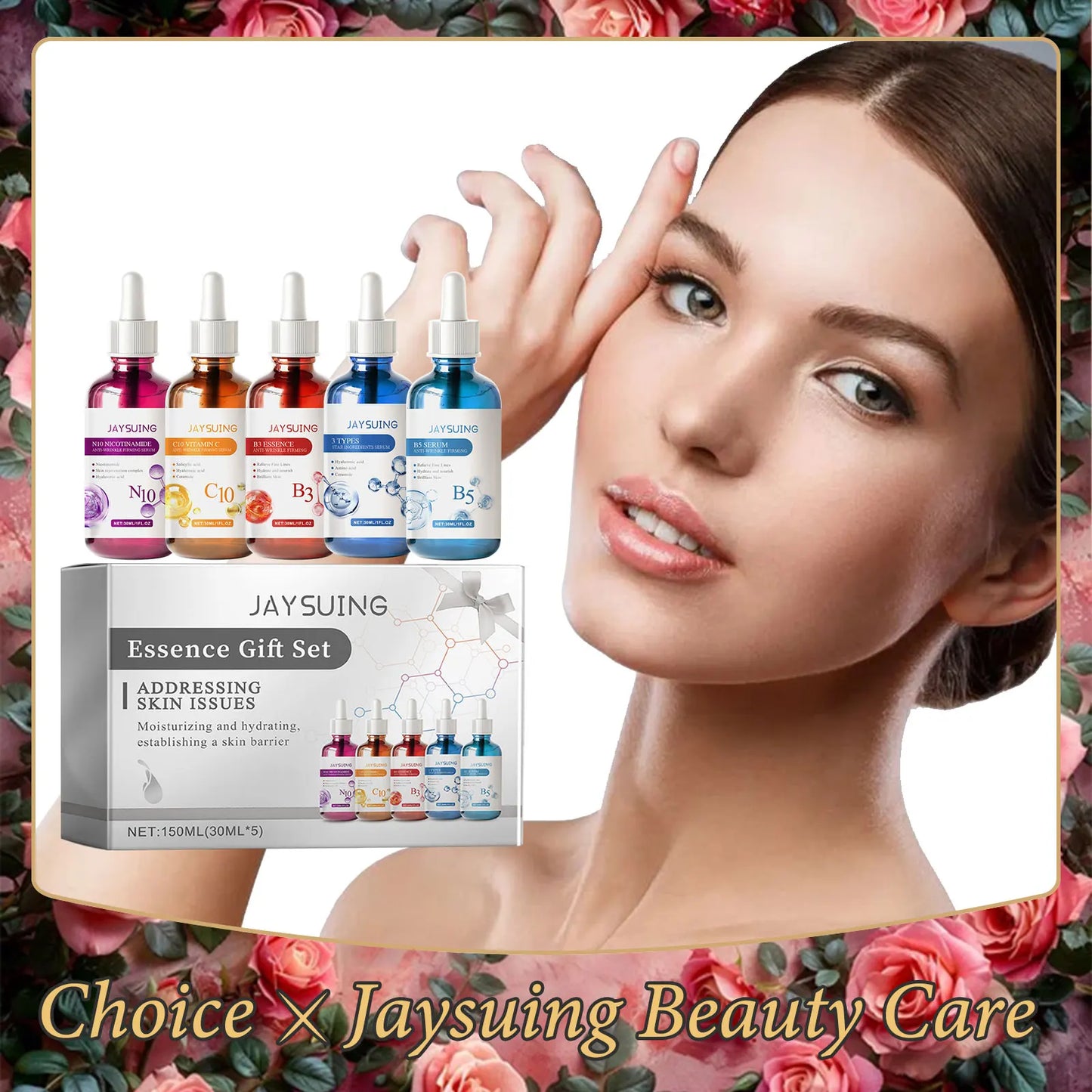 Jaysuing 5-Piece Facial Serum Gift Set – Anti-Aging & Brightening