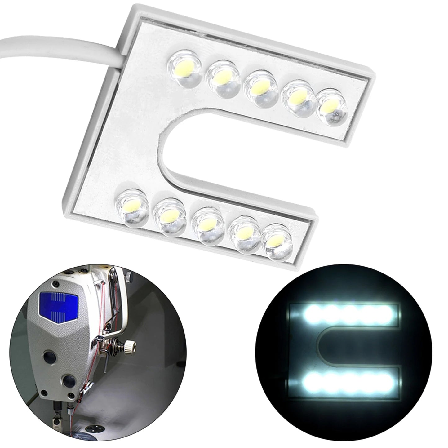 Working Gooseneck Lamp LED Light Flexible Gooseneck Lamp with Magnetic Base for Sewing Machine Sewing Machine Light Peaceful Pleasures Health and Wellness Default Title