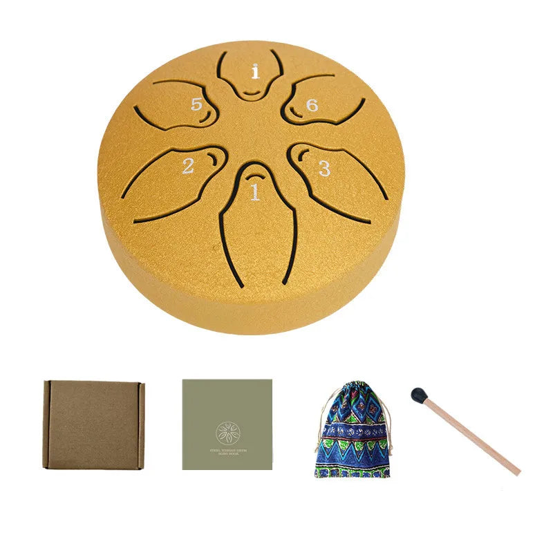 Steel Tongue Drum Portable Rain Hand Pan Percussion Musical