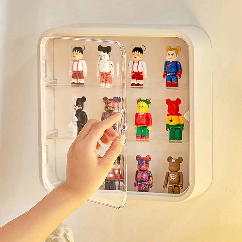 3-layer blind box storage display rack, transparent wall mounted cabinet, handmade doll frame, plush toy, Bubble Mart display bo Peaceful Pleasures Health and Wellness