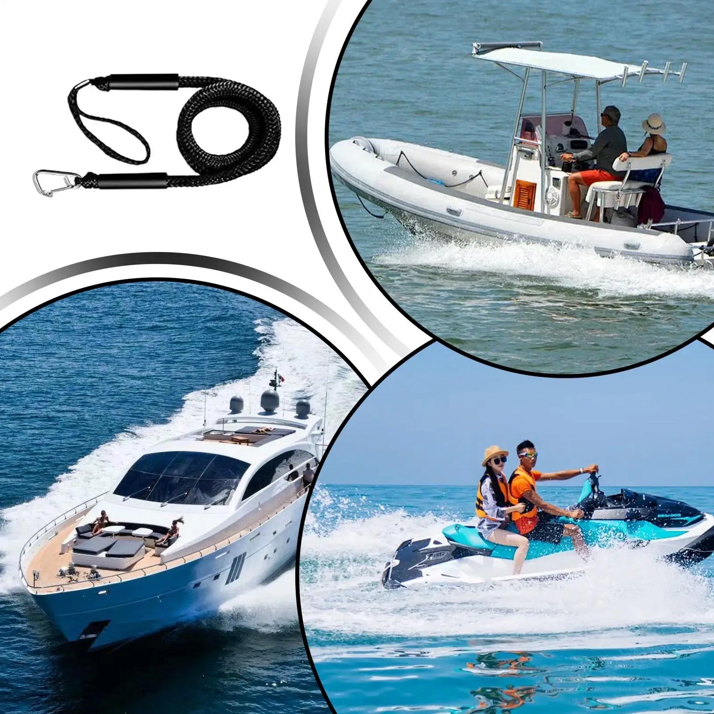 Boat Rope 3.94-5.58 Feet Heavy Duty Outdoor Supplies Water Skiing Ski Ropes For River Beach Sea Snow Swimming Snorkeling Peaceful Pleasures Health and Wellness
