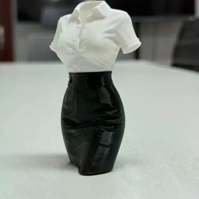 3D Printed Office Lady Desk Statue | Creative Desktop Ornament