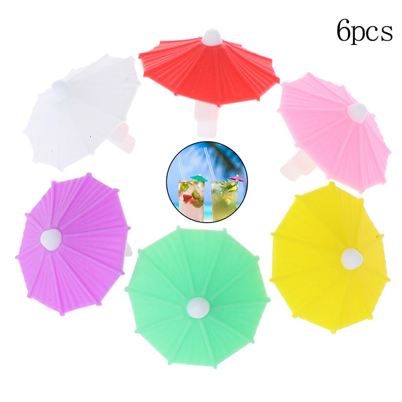 Silicone Wine Glass Markers & Drink Charms – 6 Pack