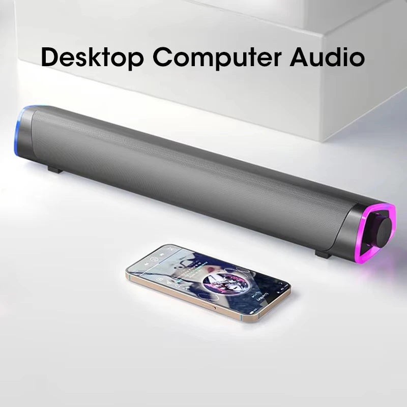 Bluetooth Wired Computer Speaker Bar Stereo Sound Subwoofer Loudspeaker For Macbook Laptop Notebook PC Music Player Peaceful Pleasures Health and Wellness