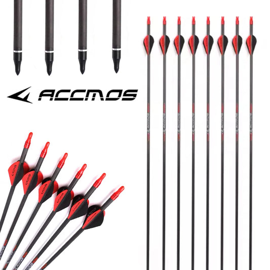 Carbon Archery Arrows Shaft Sp250 800 Removable Tips Hunting Target Peaceful Pleasures Health and Wellness Sp800 12pc-ID6.2