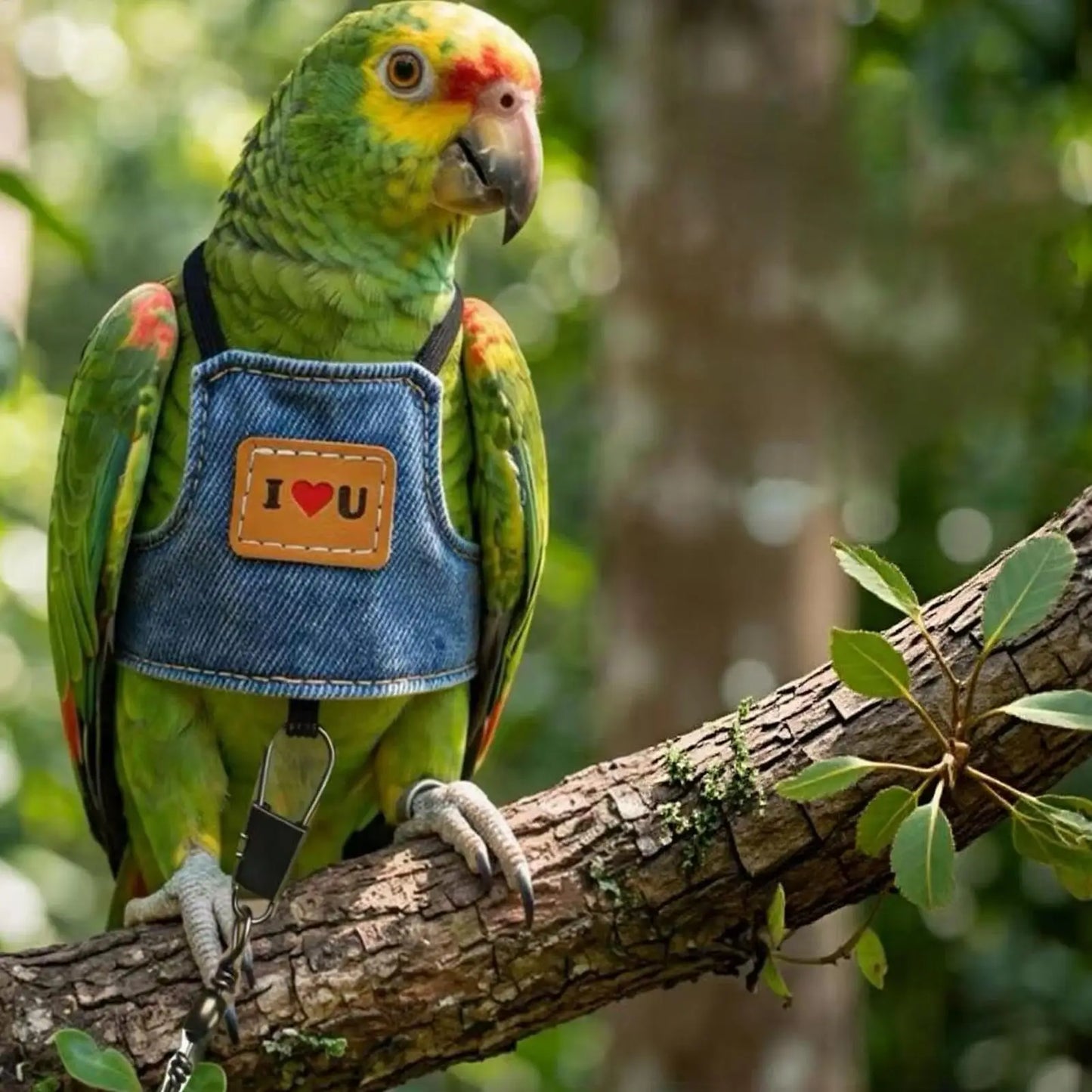 Adjustable Parrot Harness & Vest for Safe Outdoor Bird Walks