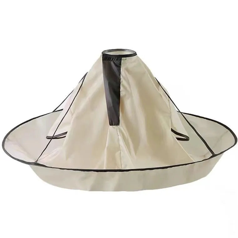 1PC Waterproof Adult Hair Cutting Cloak Foldable Umbrella Cape Salon Barber Home Hairdressing Cape Cover Cloth Peaceful Pleasures Health and Wellness YELLOW