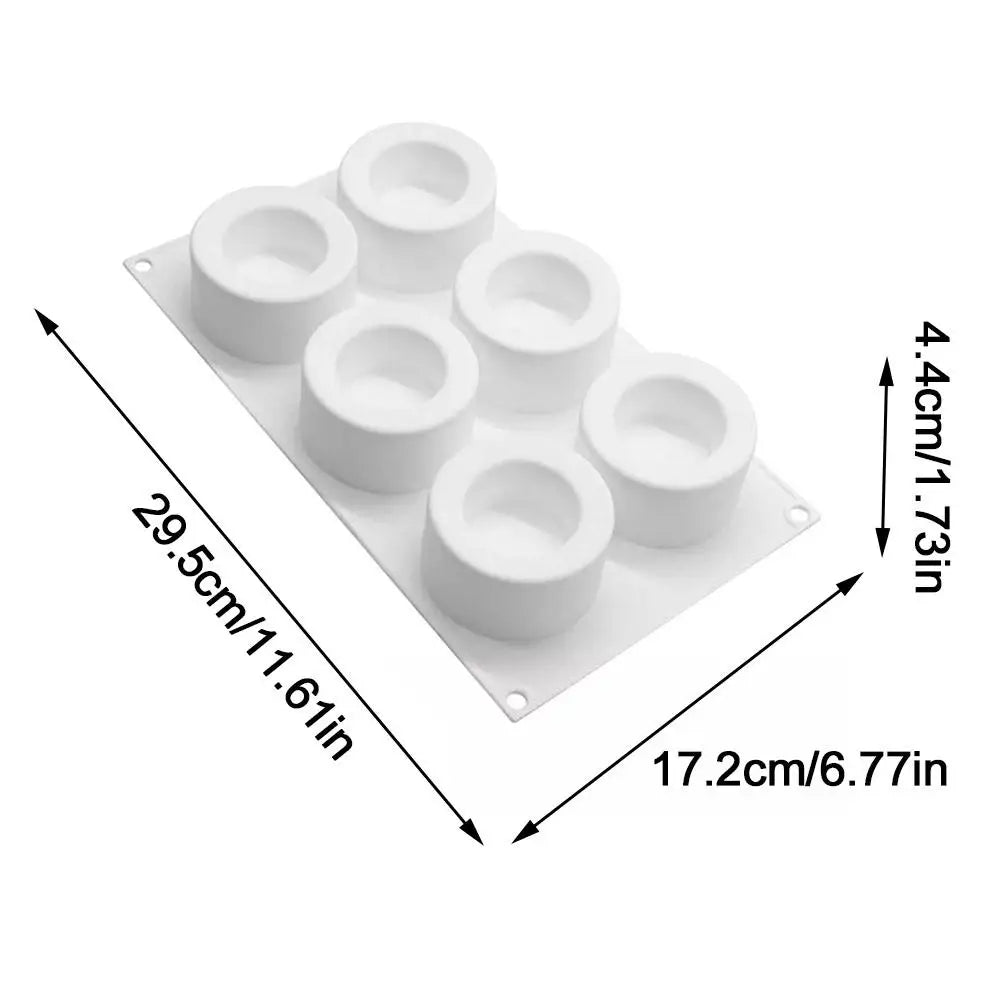 6-Hole Silicone Cake Mold for Delicious Cupcakes Peaceful Pleasures Health and Wellness