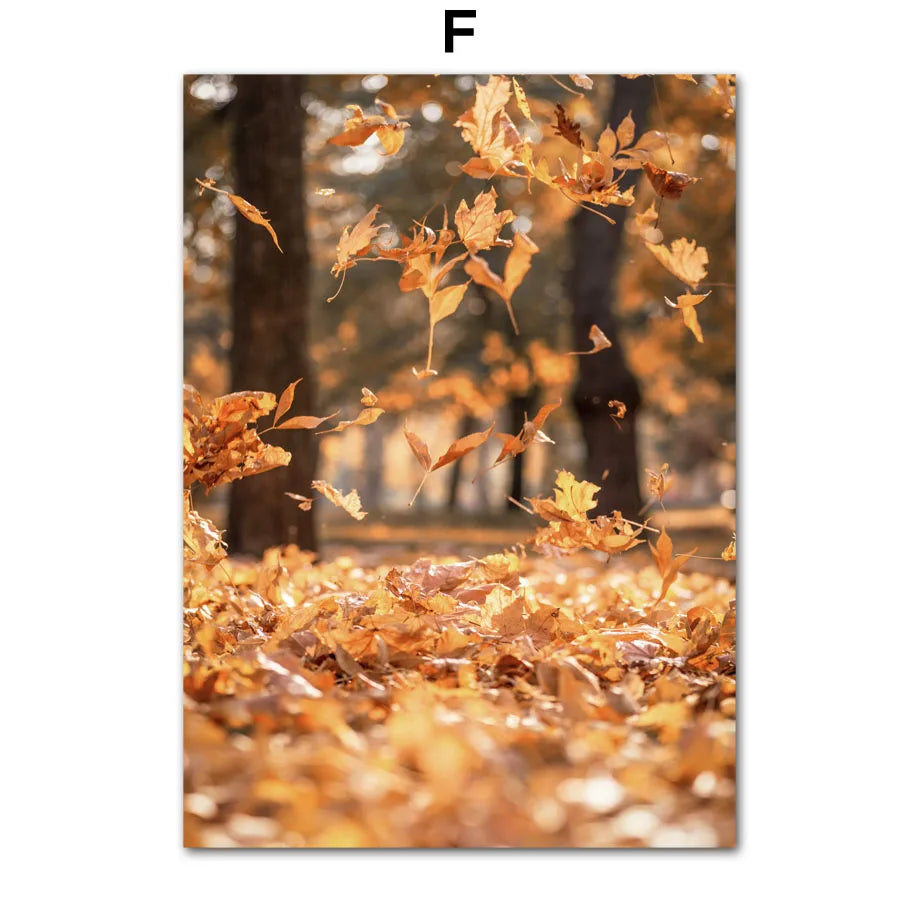 Fall Deer Autumn Canvas Wall Art Print | Living Room Decor