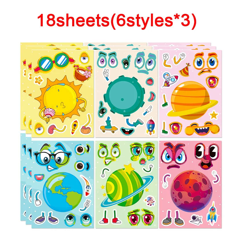 Make Sport Balls Puzzle Sticker Kids Party Game Toys DIY Football