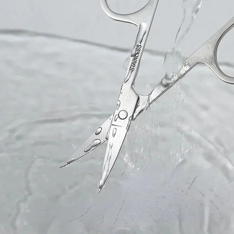 10pcs Curved Pedicure Scissors, Manicure Tool, Epilator, Scissor, Cuticle Trimmer, Eyelash, Nose, Eyebrow, Stainless Nails Peaceful Pleasures Health and Wellness