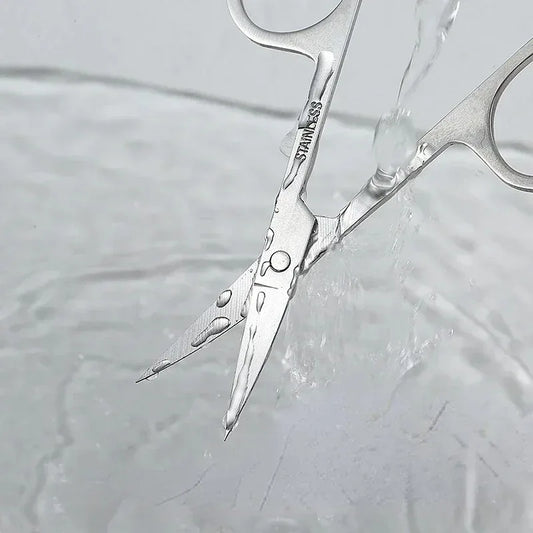 10pcs Curved Pedicure Scissors, Manicure Tool, Epilator, Scissor, Cuticle Trimmer, Eyelash, Nose, Eyebrow, Stainless Nails Peaceful Pleasures Health and Wellness