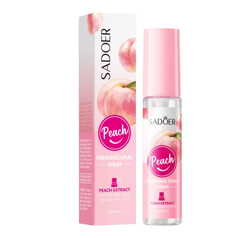 Mint & Peach Fresh Breath Mouth Spray – Oral Freshener