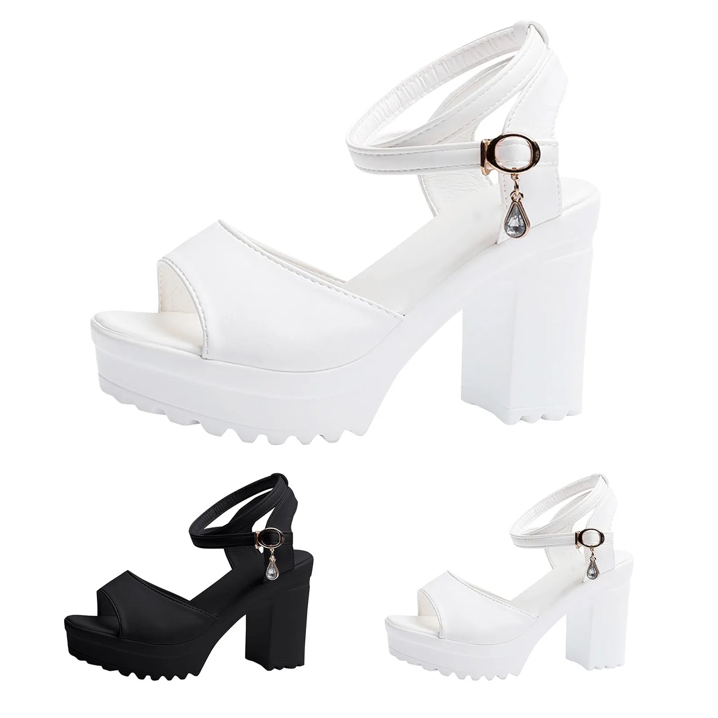 Women Fish Mouth Platform High Heels Wedges Buckle Slope Sandals Women Shoes Woman Platform High Heels Sandals High Heels Peaceful Pleasures Health and Wellness