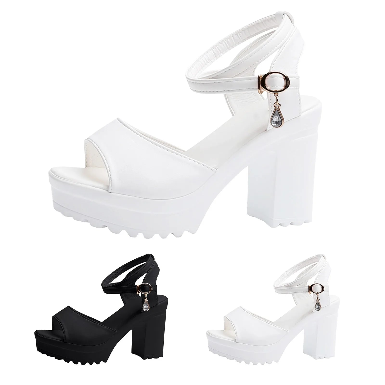 Women Fish Mouth Platform High Heels Wedges Buckle Slope Sandals Women Shoes Woman Platform High Heels Sandals High Heels Peaceful Pleasures Health and Wellness
