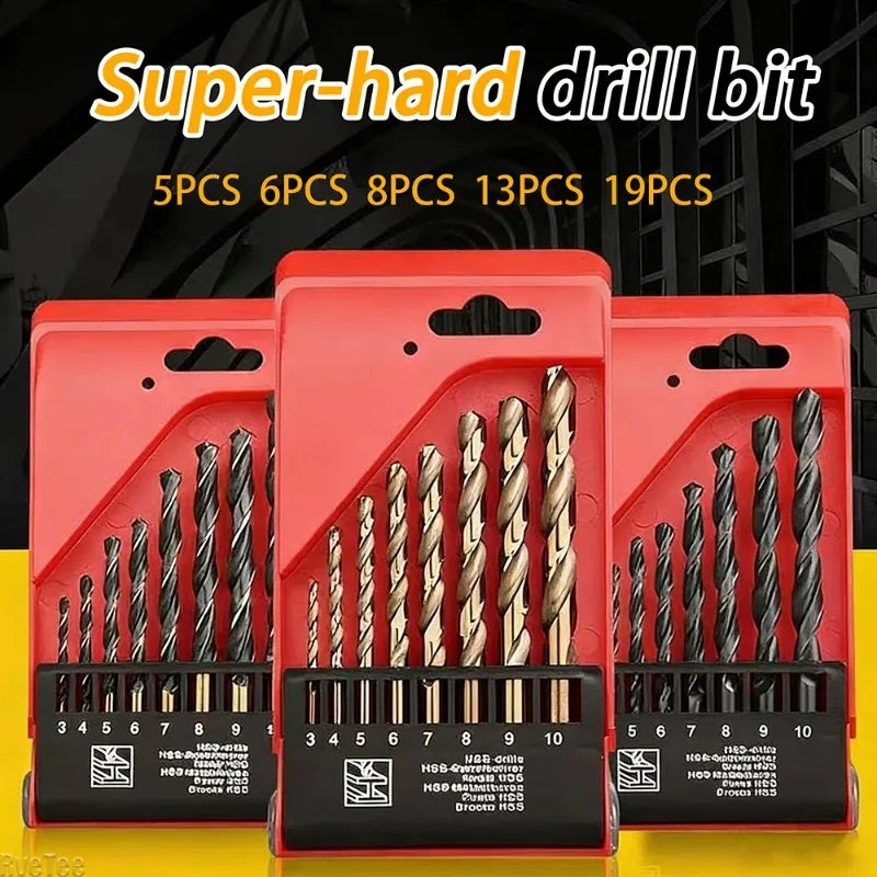 M35 Cobalt HSS Twist Drill Bits Set – Metal & Stainless Steel