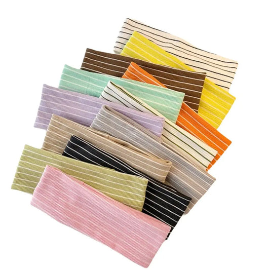 Y2K Striped Elastic Headband – Women's Yoga & Fashion Hairband Fashion Headband Oasis Select