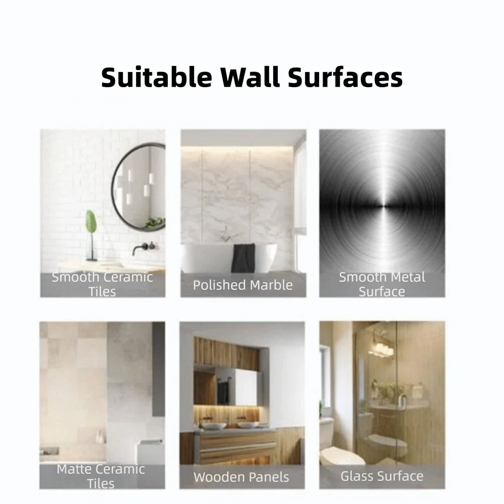 5-Slot Wall-Mounted Toothbrush Holder | Self-Adhesive Dust-Proof