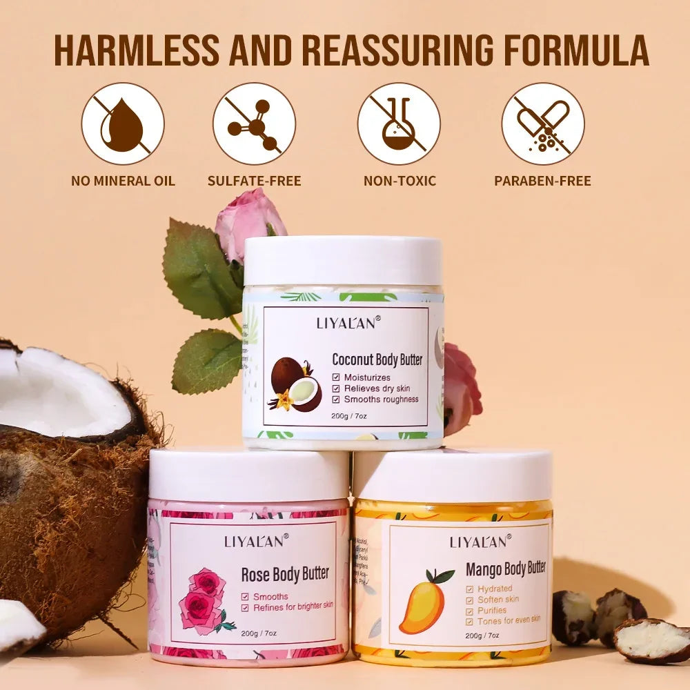 Shea Body Butter – Deep Hydration Cream in Coconut, Rose & Mango Peaceful Pleasures Health and Wellness