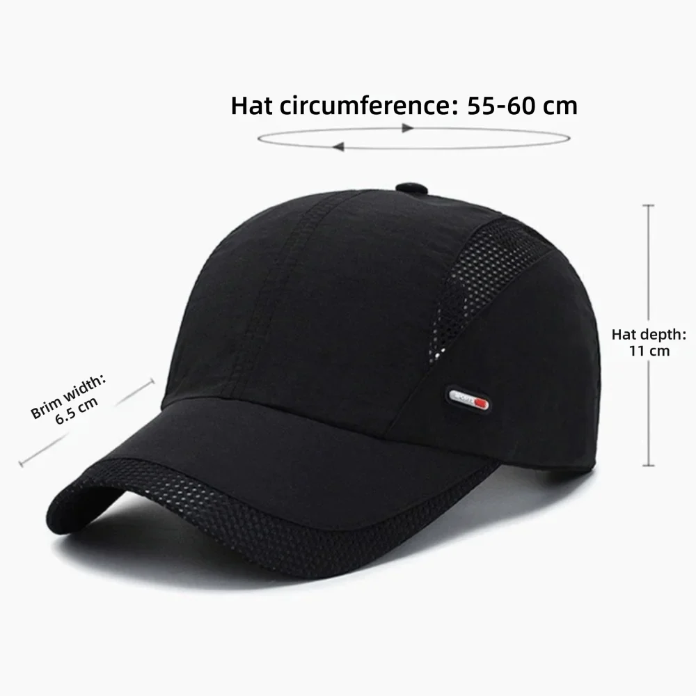 Adjustable Unisex Baseball Cap – Moisture-Wicking Quick-Dry Sun Hat