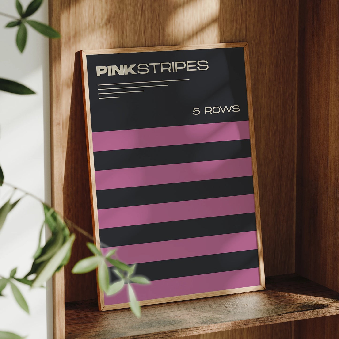 Modern Minimalist Pink Stripes Canvas Wall Art Print | Decor