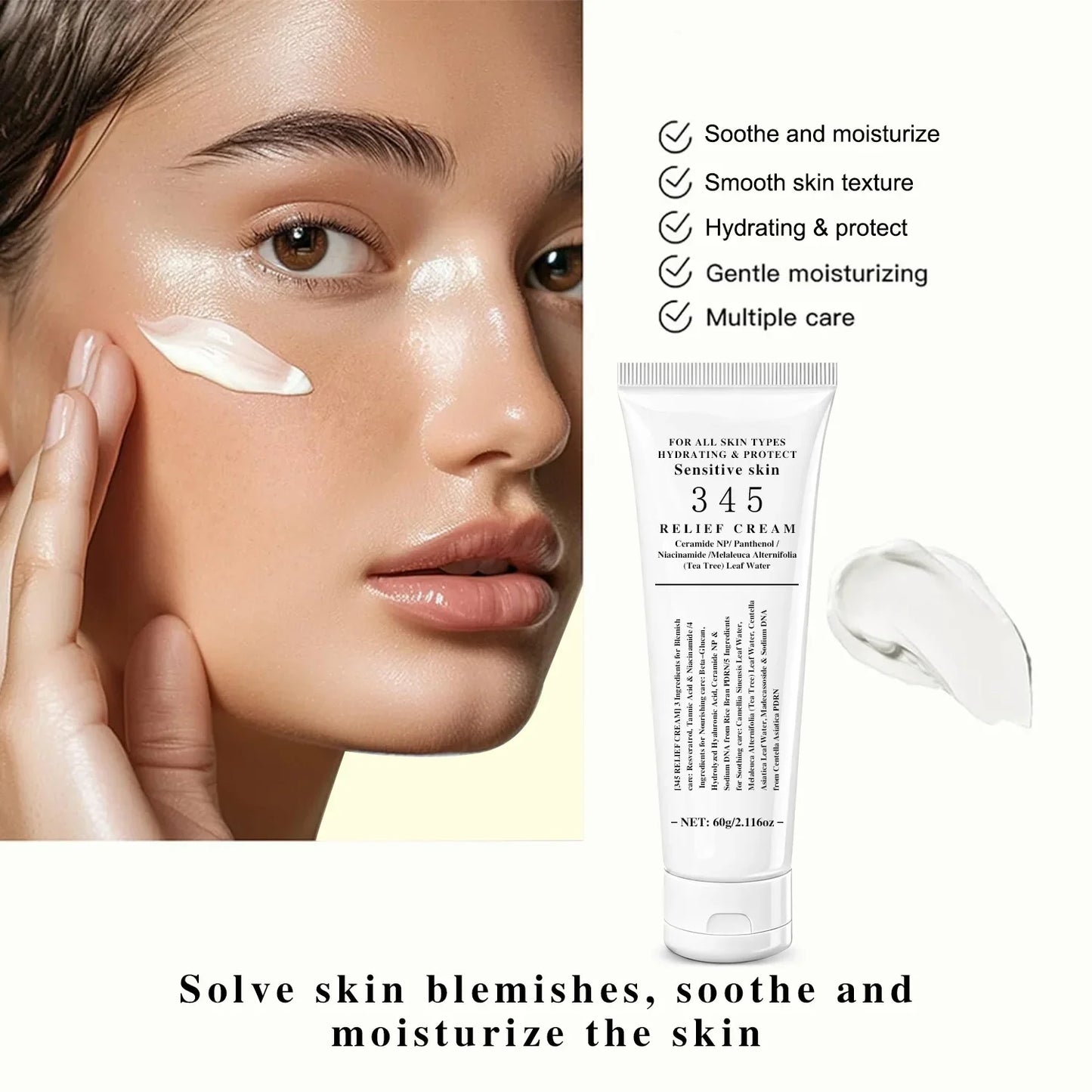 345 Relief Cream – Brightening Blemish & Deep Moisture Face Cream