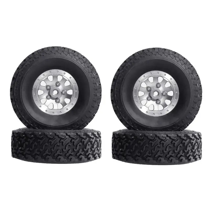 RC Car Beadlock Wheel & Tire Set of 4 – 71mm Aluminum Alloy