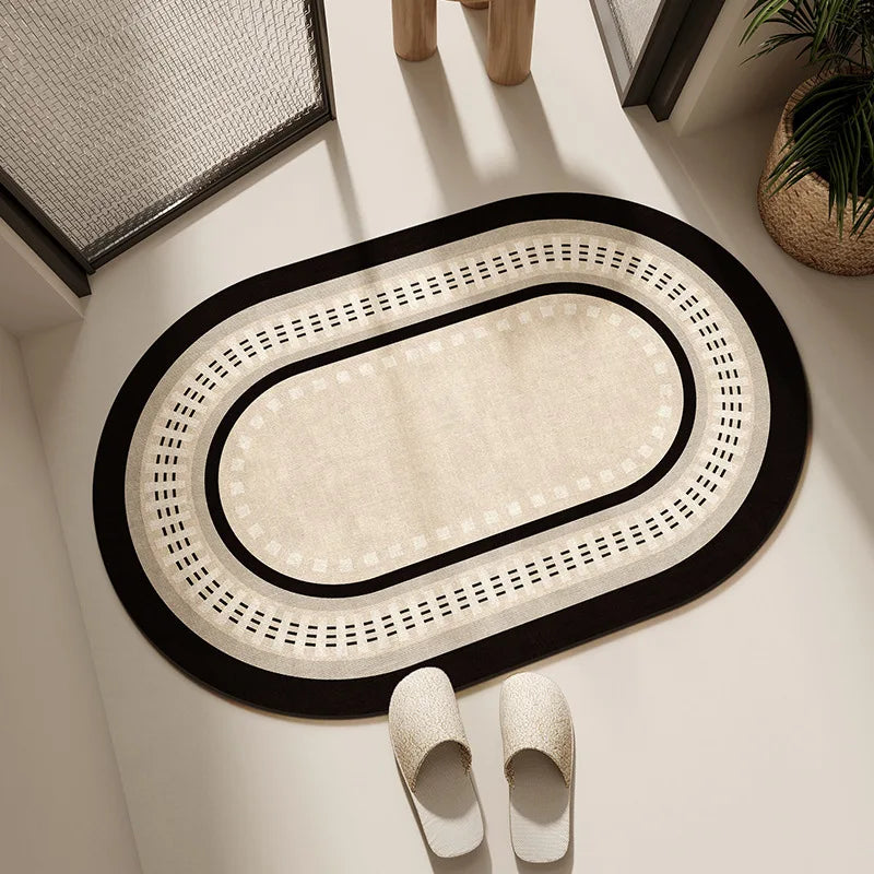 40X60cm French Shaped Cloud Carpet, Bathroom Floor Mat, Bathroom Soft Cushion, Cloth Absorbent Foot Mat, Toilet Door Mat Peaceful Pleasures Health and Wellness 03