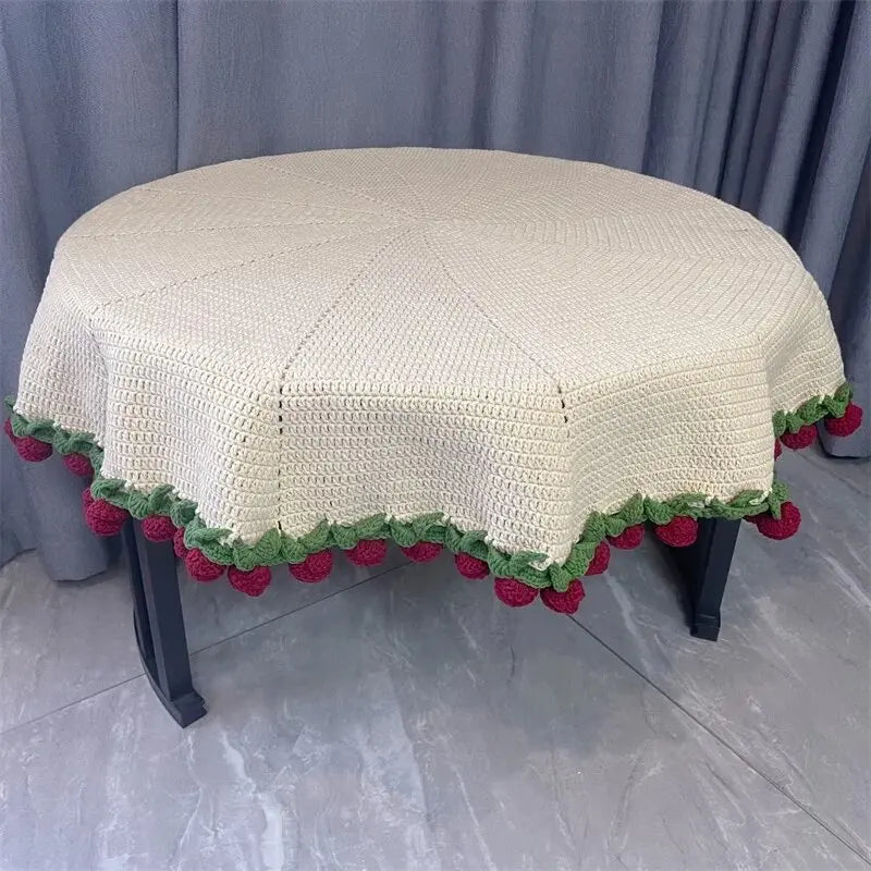 Rose Cape Knit Throw Blanket – Floral Gift for Women & Moms
