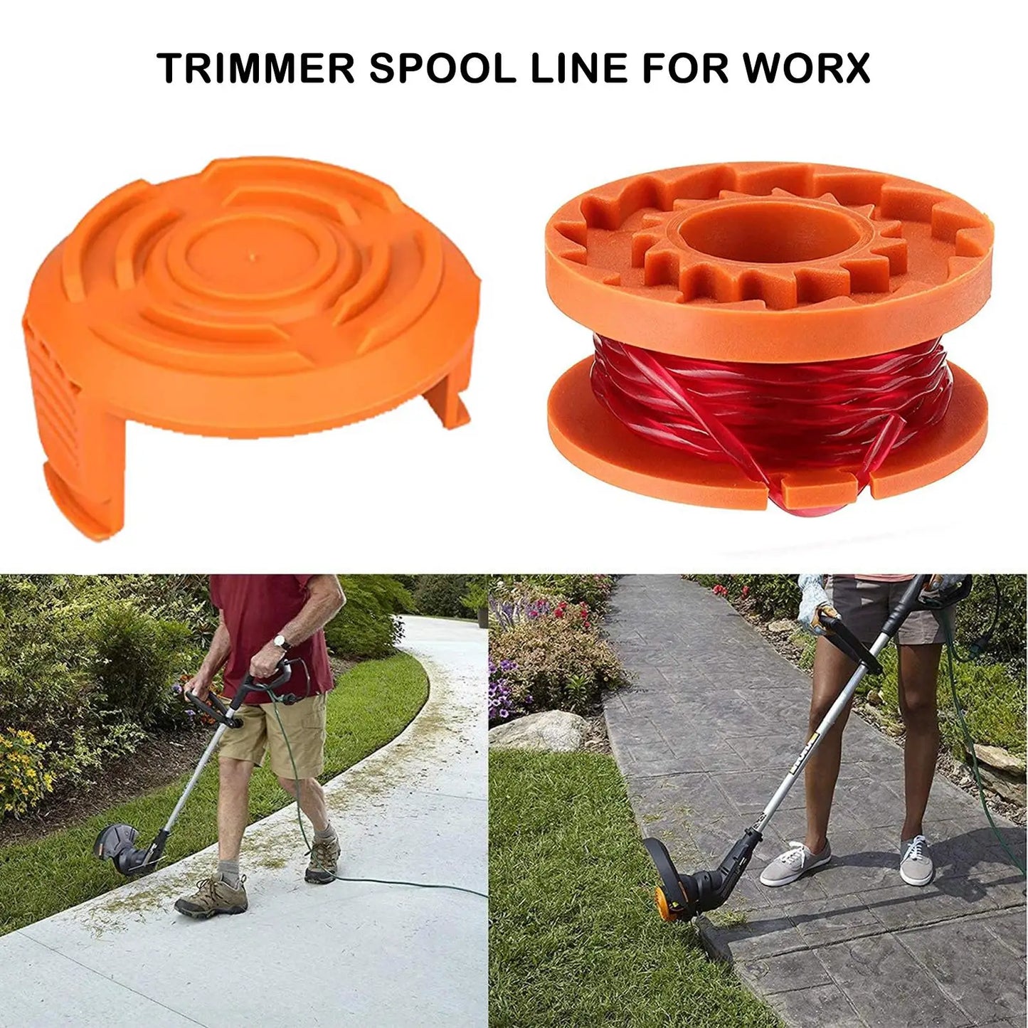 Trimmer Spool Line For Worx WG154 WG163 WG180 WG175 WG155 WG151 WG160 Cordless Grass Trimmer Cutter Lawn Trimmer Replace Tools Peaceful Pleasures Health and Wellness